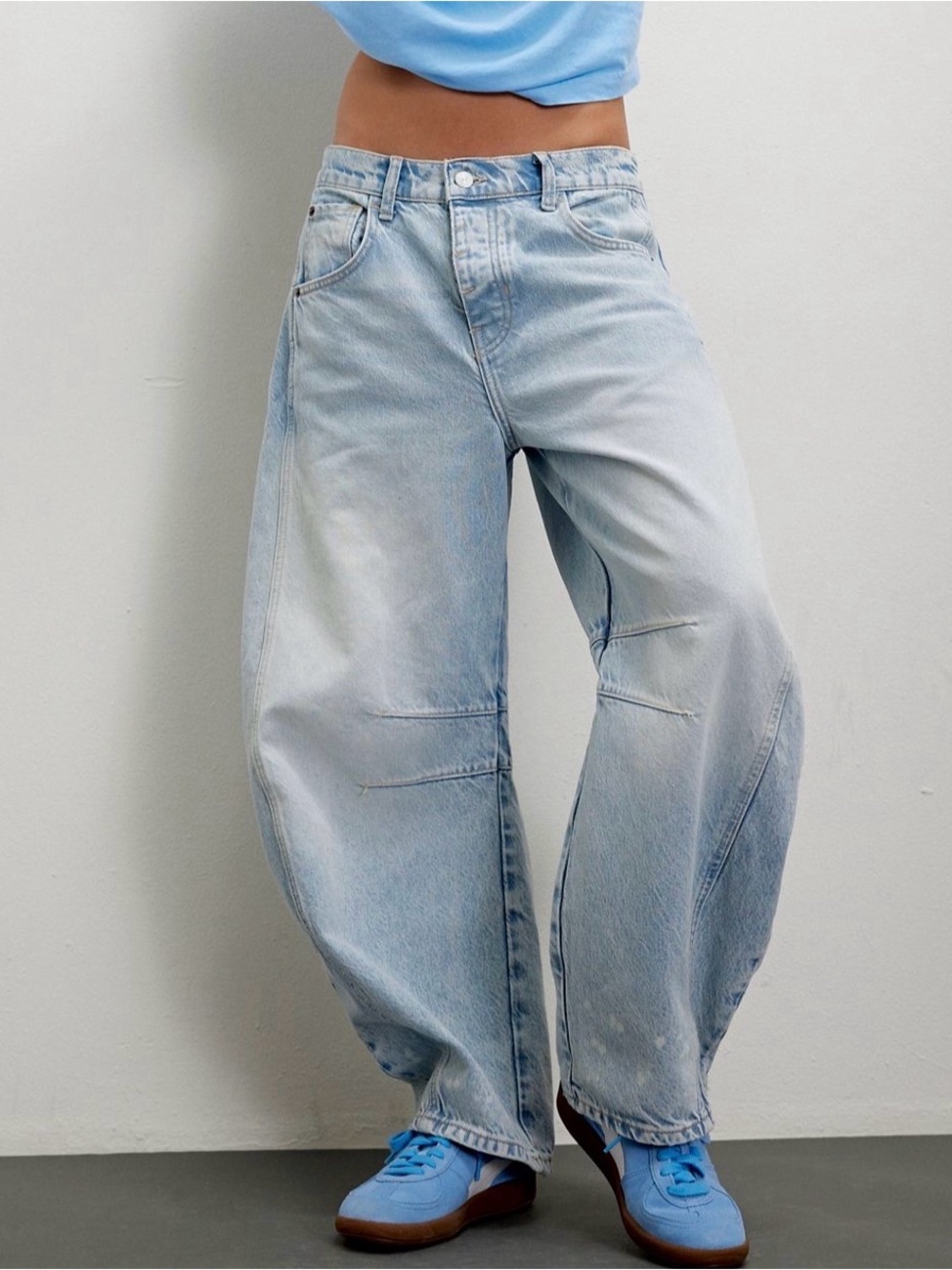 Free People Barrel Jeans - Aegean Size 30